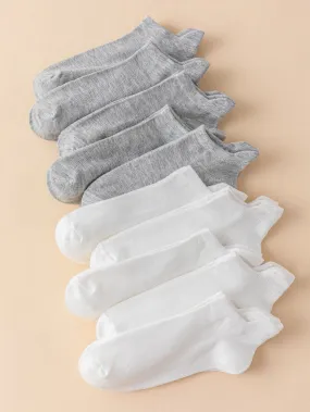 10pairs Solid Ankle Socks