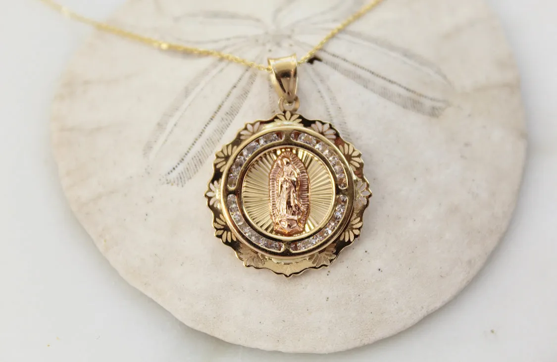 14k Gold Our Lady of Guadalupe