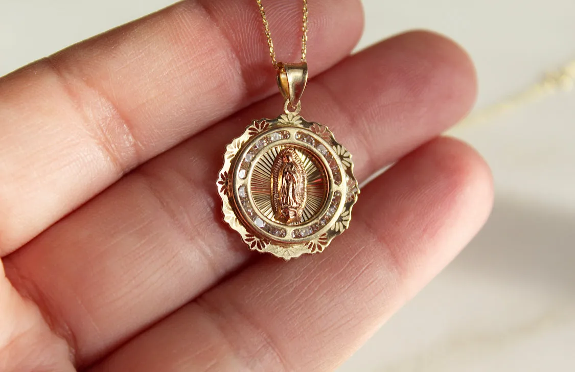 14k Gold Our Lady of Guadalupe