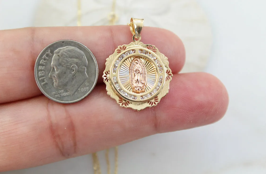 14k Gold Our Lady of Guadalupe