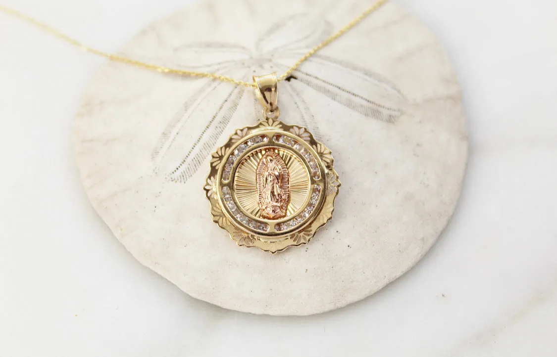 14k Gold Our Lady of Guadalupe