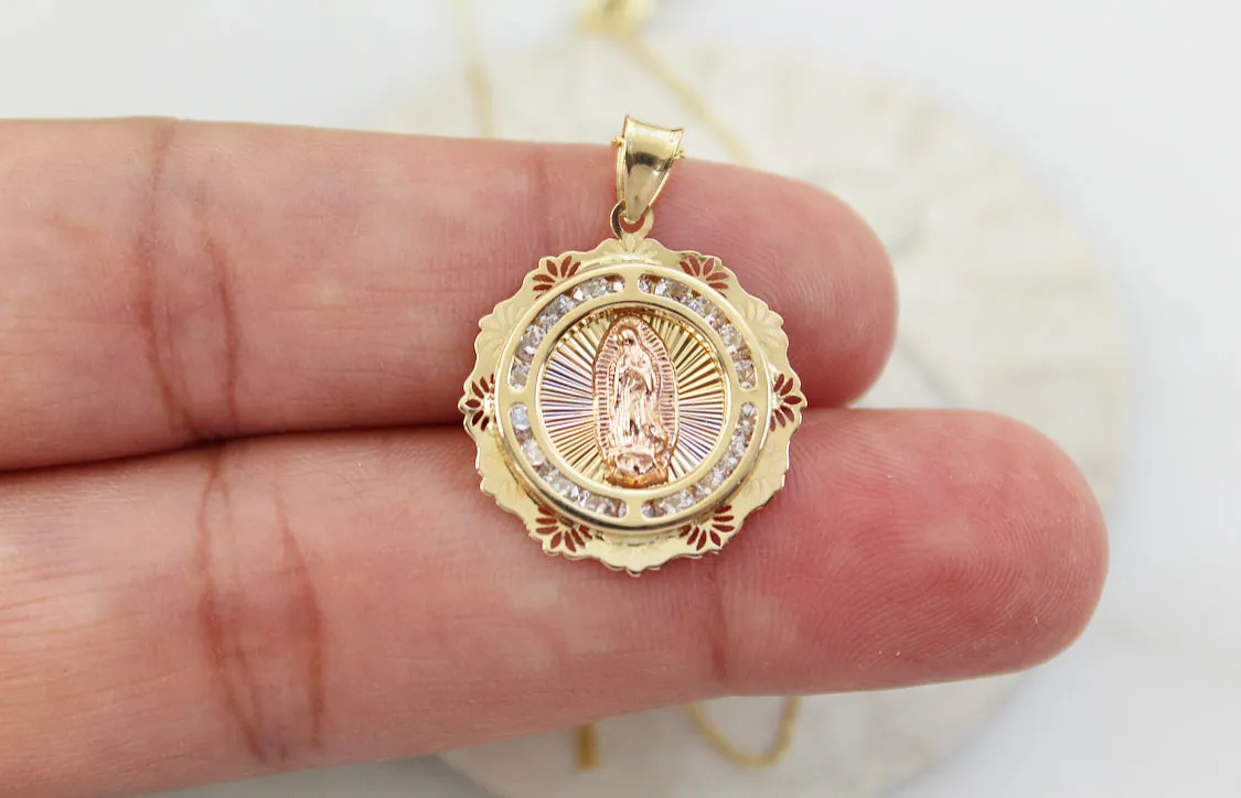 14k Gold Our Lady of Guadalupe