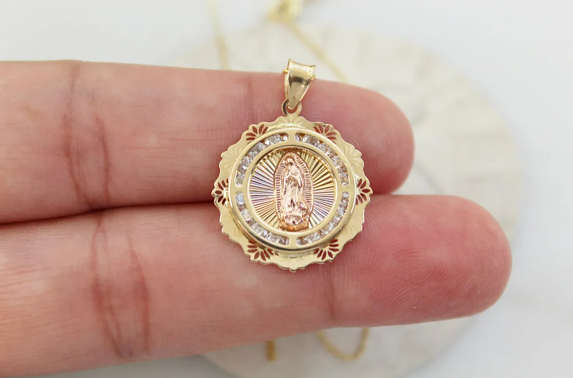 14k Gold Our Lady of Guadalupe