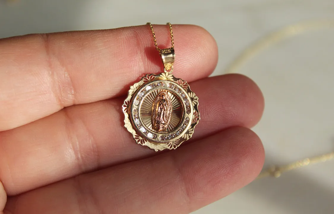 14k Gold Our Lady of Guadalupe