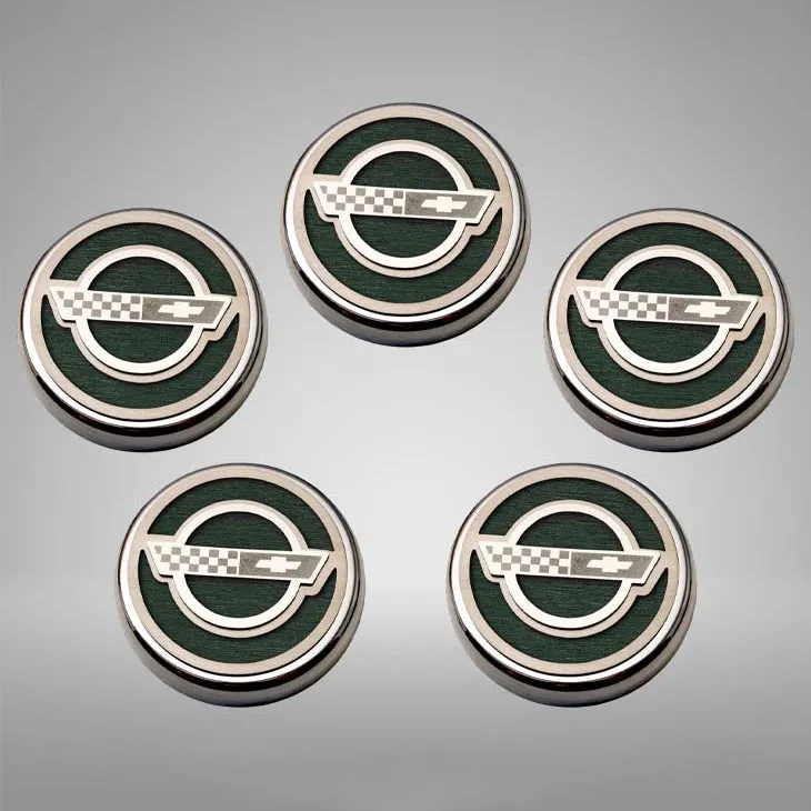 1984-1996 C4 Corvette - C4 Style Fluid Cap Cover Sets 5Pc - Automatic Transmission