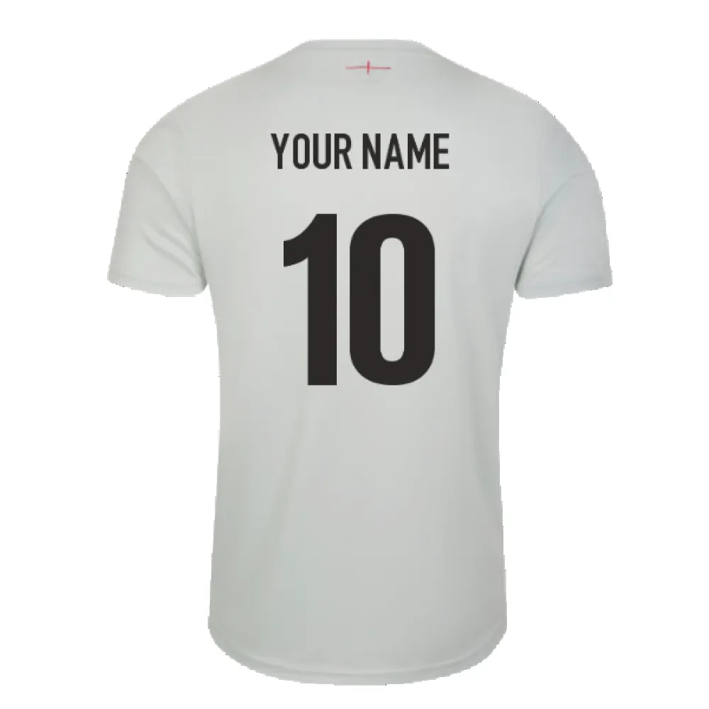 2023-2024 England Rugby Warm Up Jersey (Foggy Dew) (Your Name)