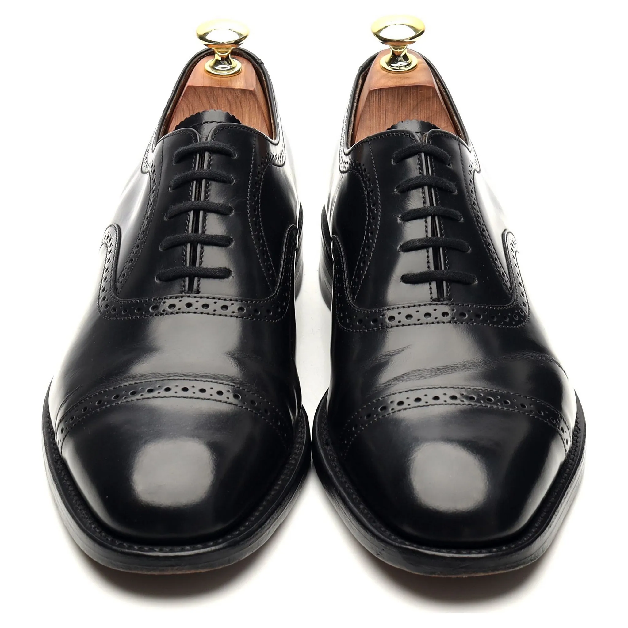 '206' Black Leather Oxford Brogue UK 7.5 F