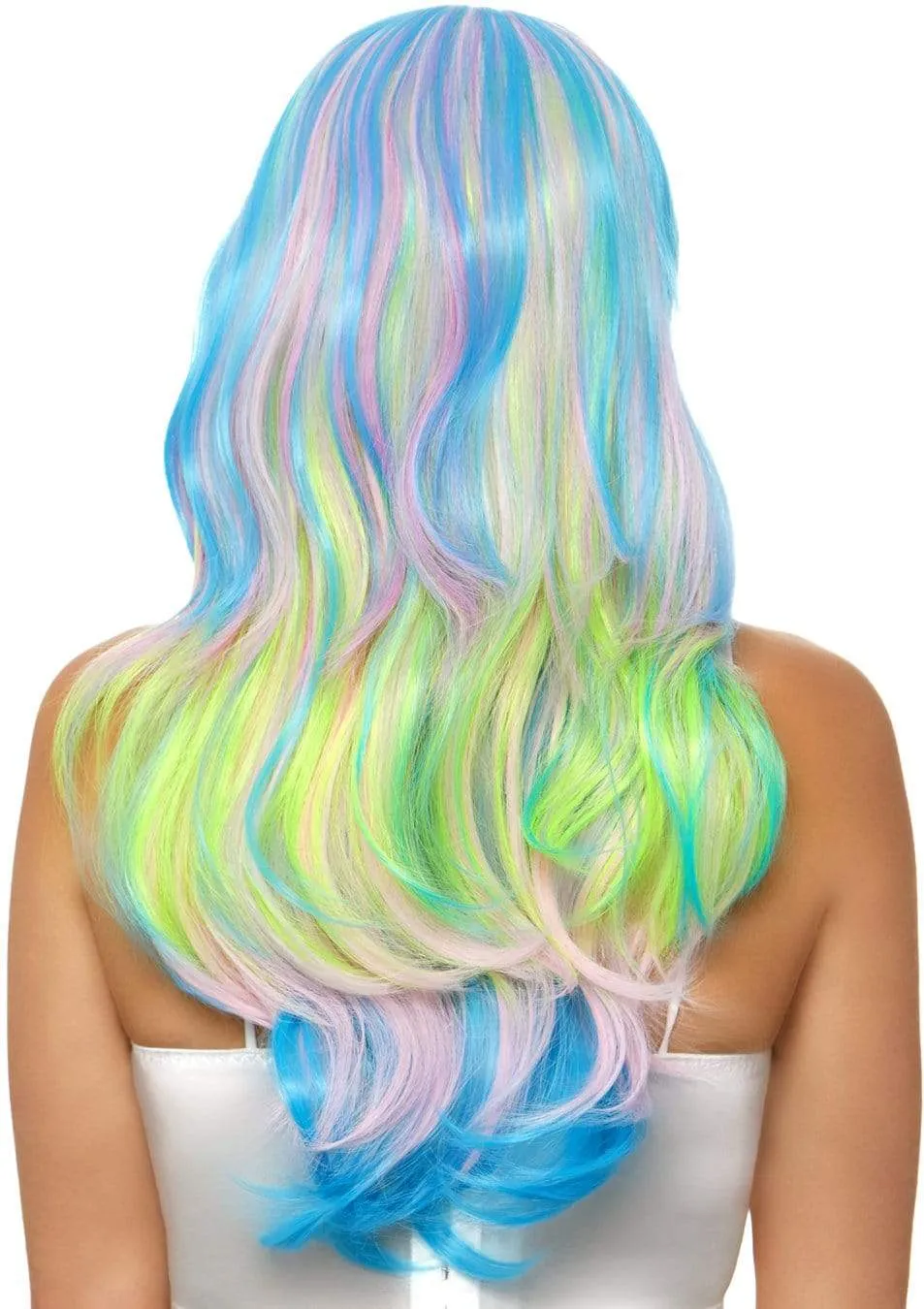 27" Mystic Hue Multi Color Wavy Long Wig