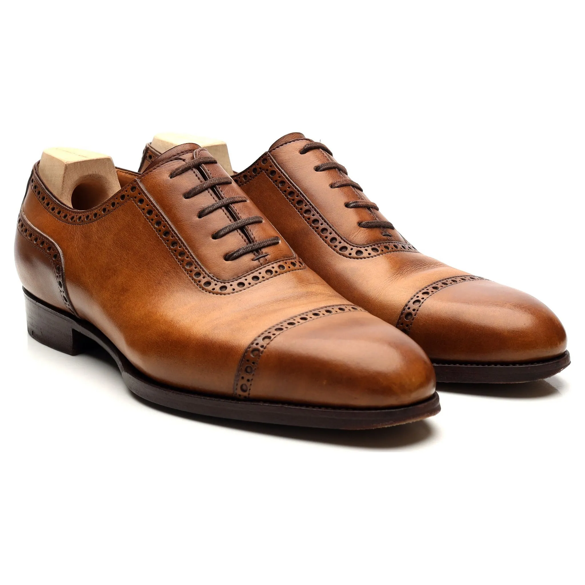 '315' Tan Brown Leather Semi Oxford 7 F