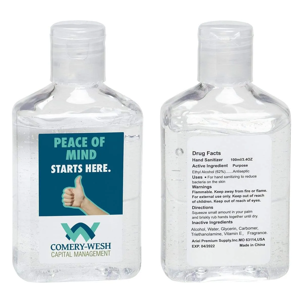 3.4 oz 62% Hand Sanitizer with Vitamin E