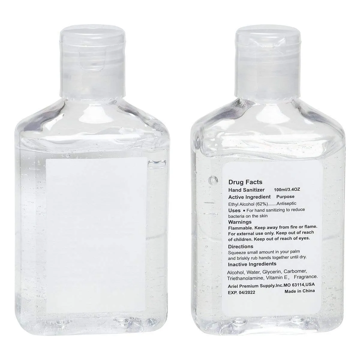 3.4 oz 62% Hand Sanitizer with Vitamin E