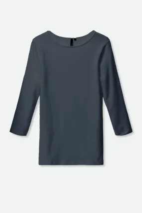 3/4 SLEEVE BATEAU NECK IN PIMA COTTON STRETCH - final few size 4-8