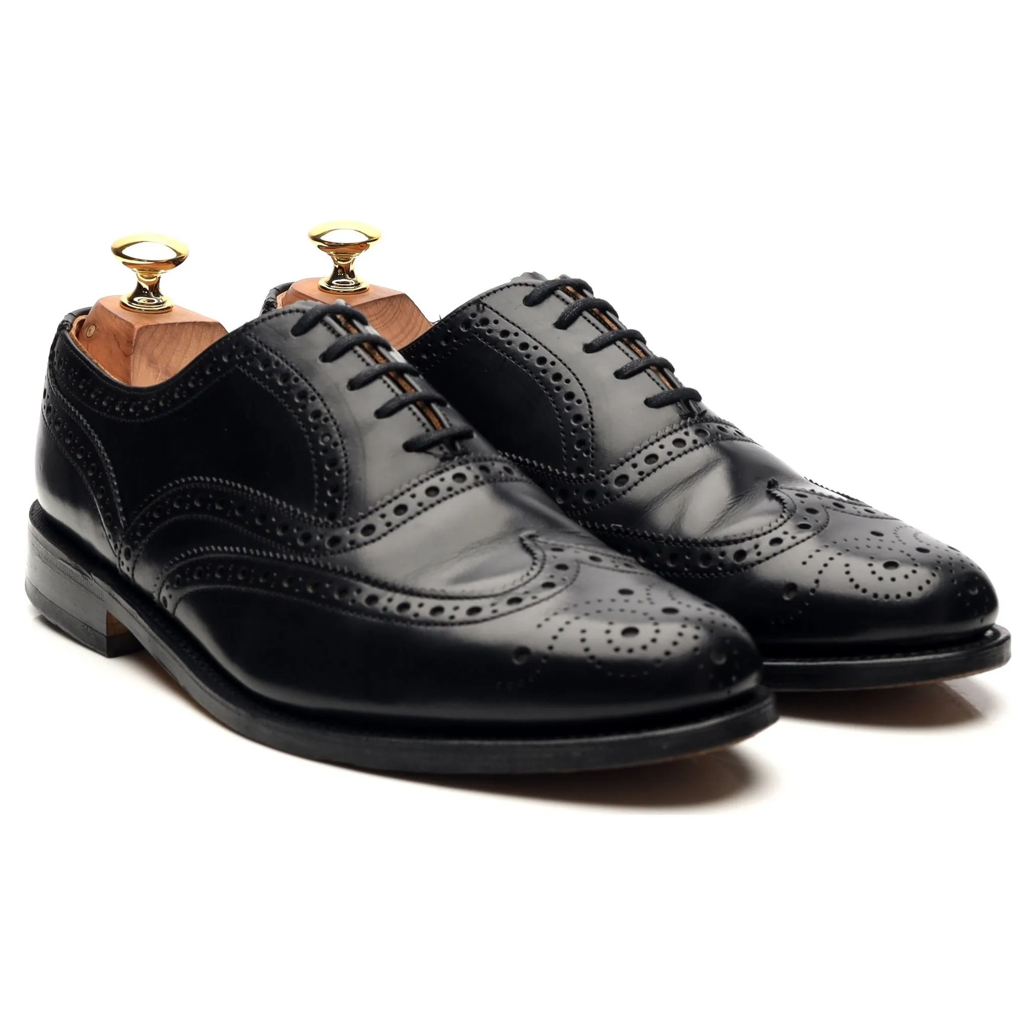 '758' Black Leather Oxford Brogues UK 7 F