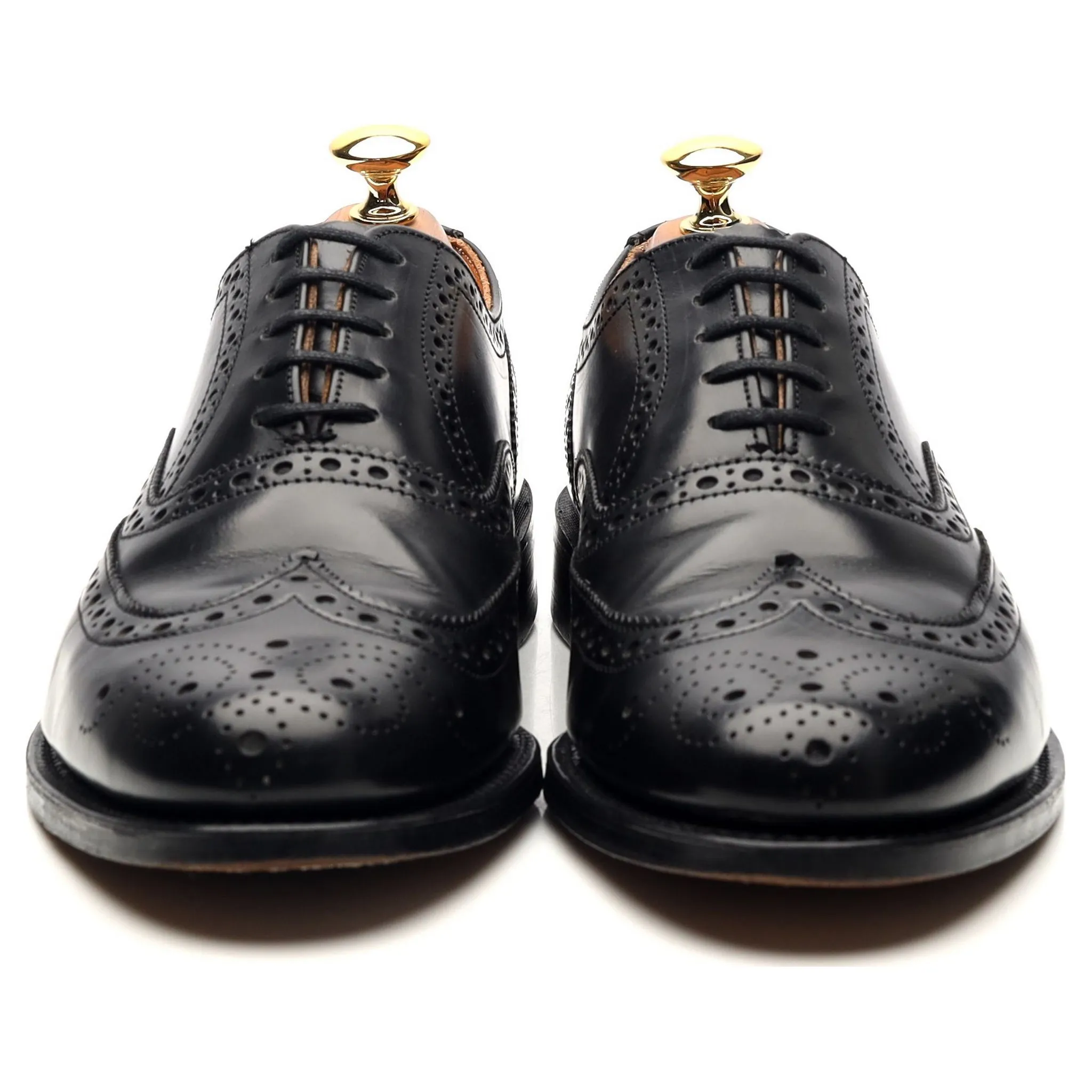 '758' Black Leather Oxford Brogues UK 7 F