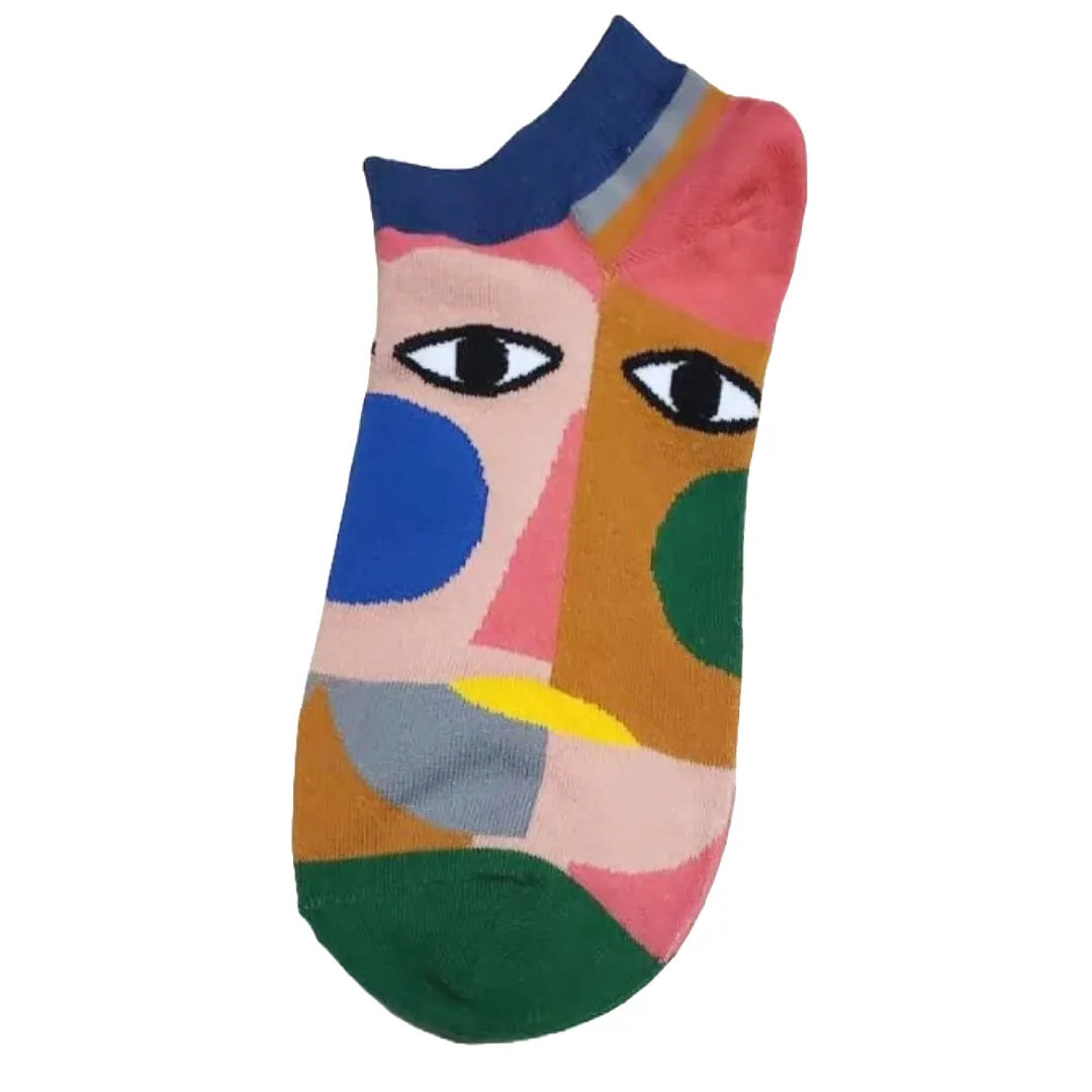 Abstract Art Ankle Socks from the Sock Panda (Adult Medium - Women's Shoe Sizes 5-10)