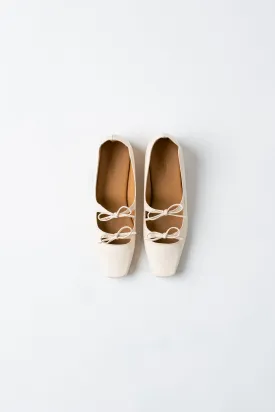 Agnes Mary Janes in Cream