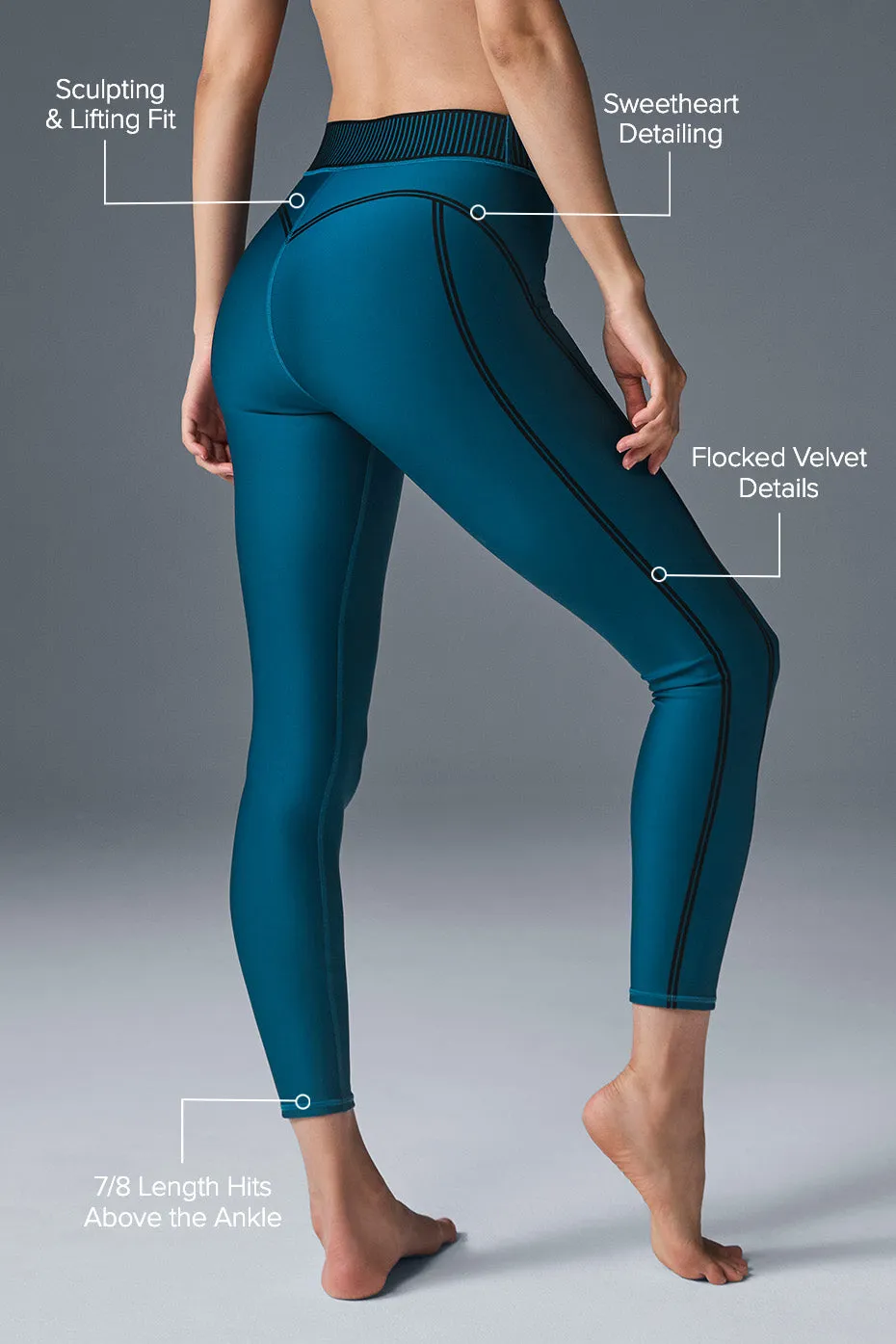 Airlift High-Waist 7/8 Line Up Legging - Eclipse Blue