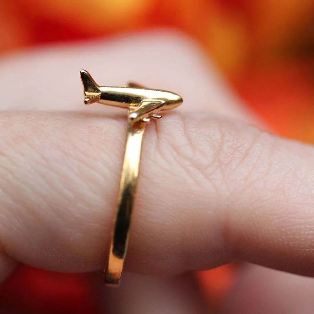 Airplane Ring, Gold