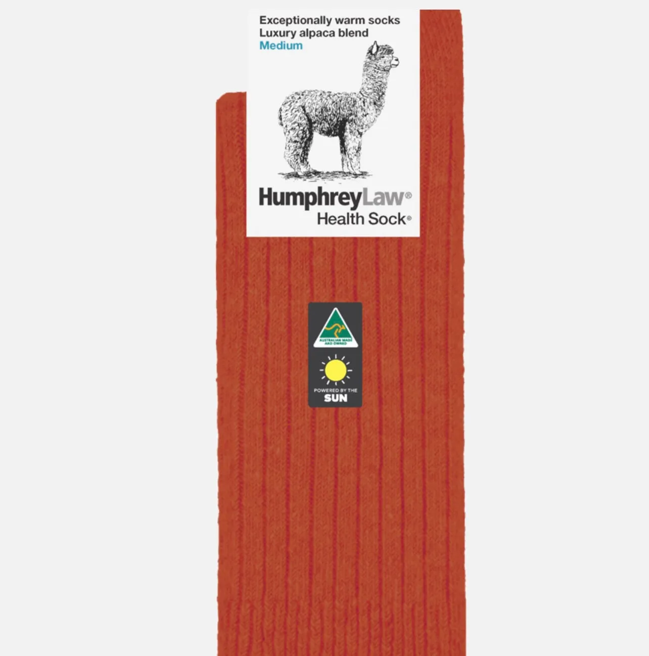 Alpaca Blend Health Socks - Terracotta