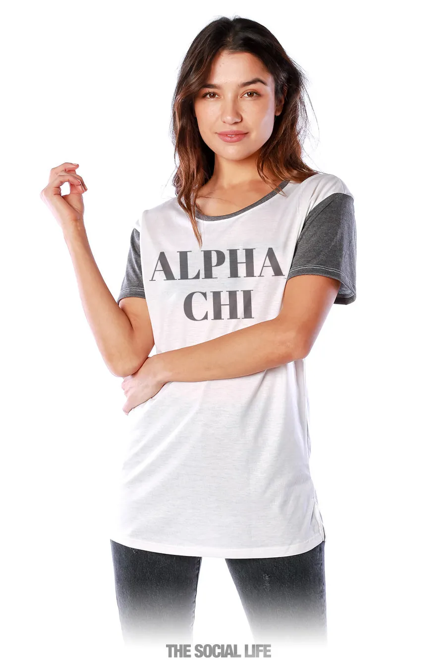 Alpha Chi Omega Elle Scoop Tee