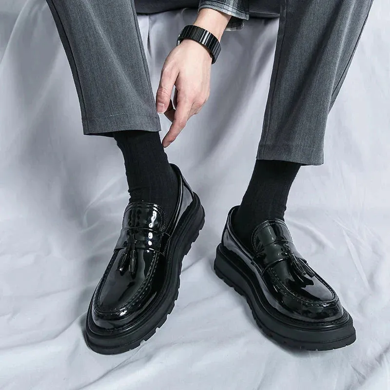 Amozae- Beon Flatform Patent Tassel Loafers