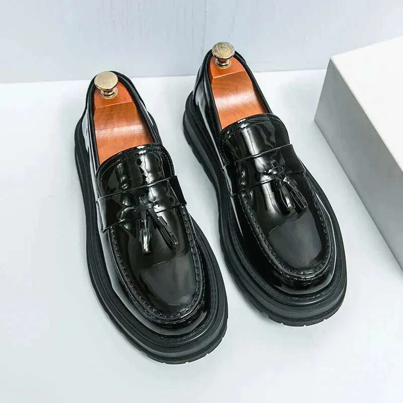 Amozae- Beon Flatform Patent Tassel Loafers