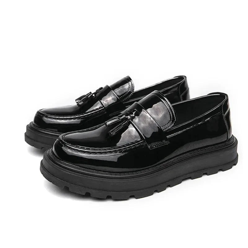 Amozae- Beon Flatform Patent Tassel Loafers