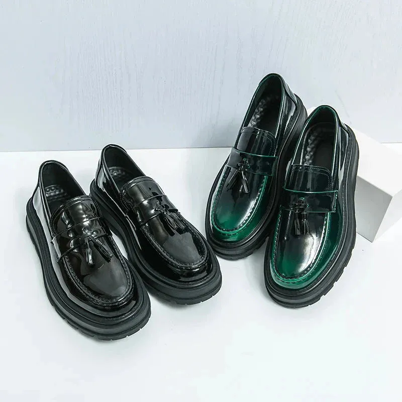 Amozae- Beon Flatform Patent Tassel Loafers