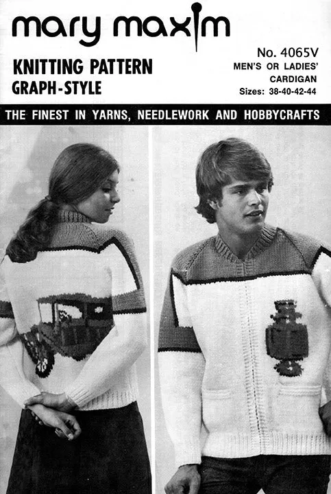 Antique Auto Cardigan Pattern