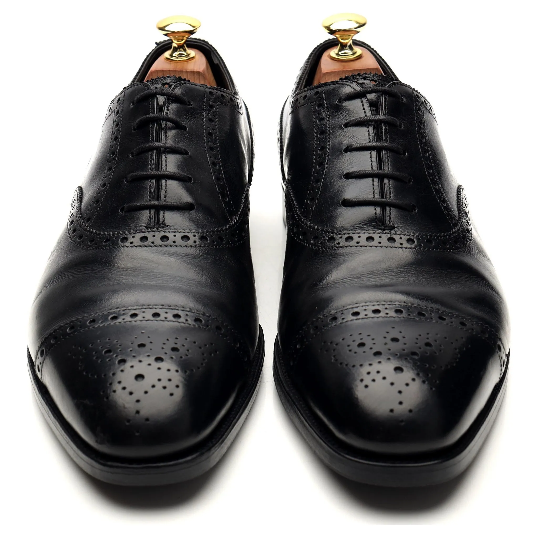 'Asquith' Black Leather Oxford Brogues UK 8.5 E