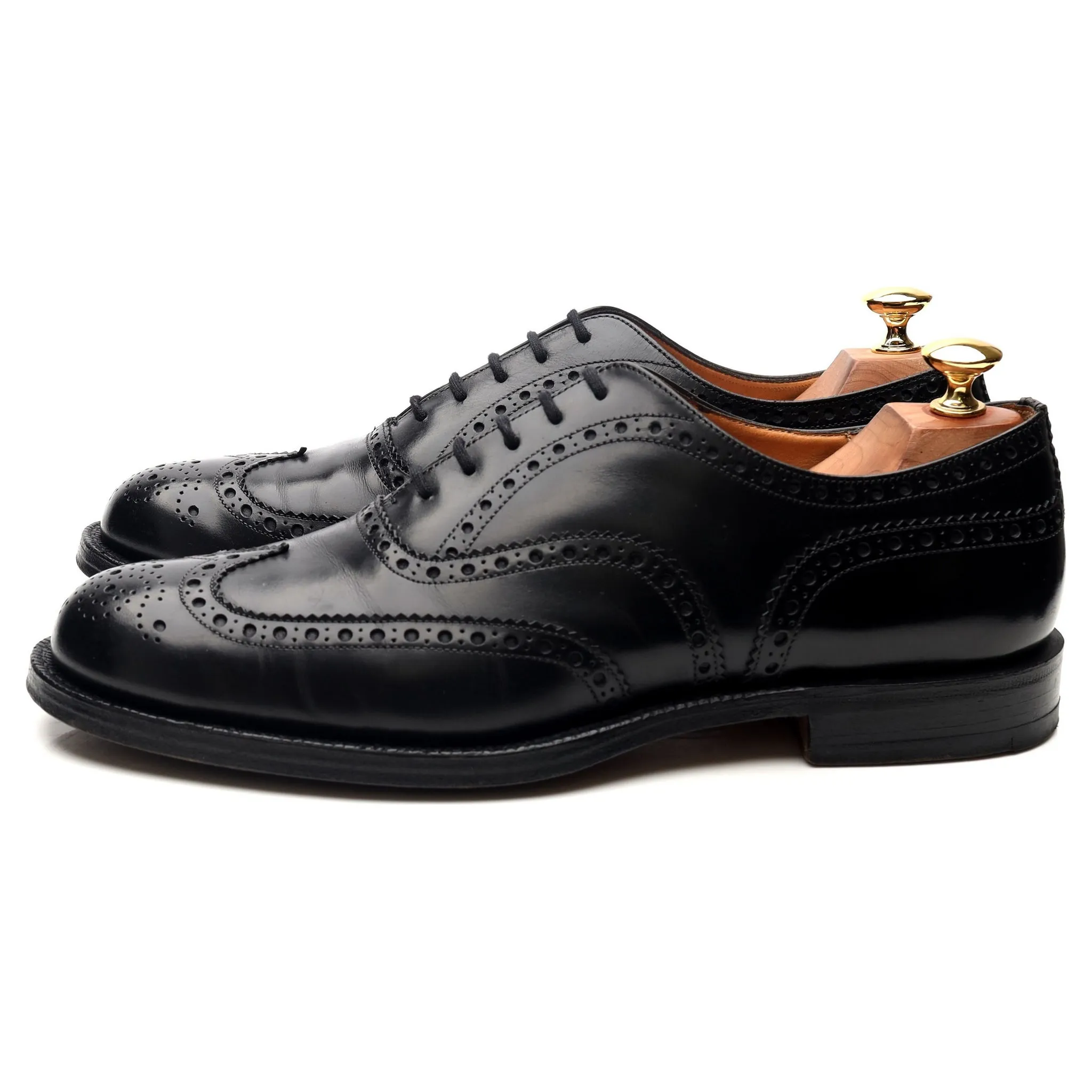 'Attleborough' Black Leather Oxford Brogues UK 9 F