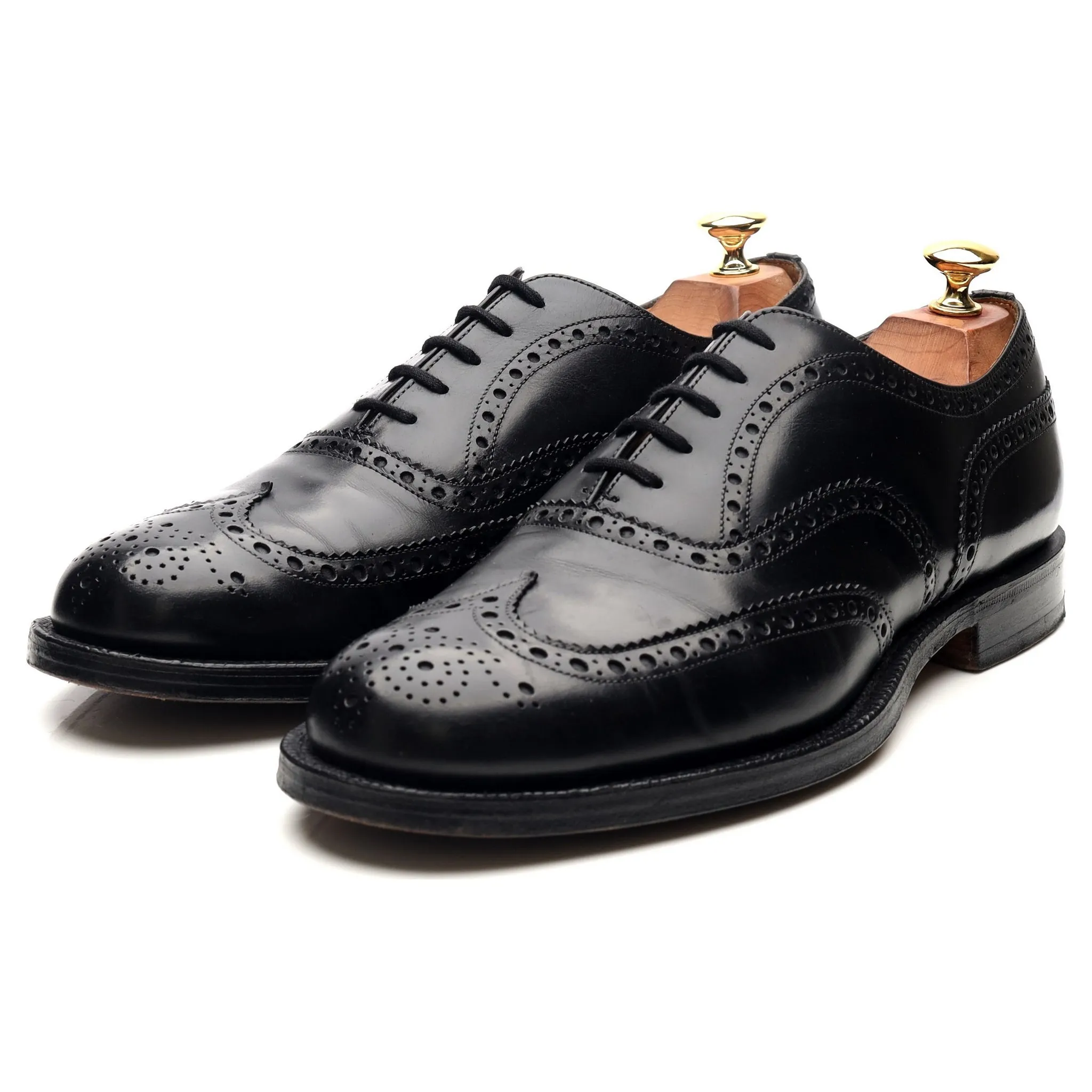 'Attleborough' Black Leather Oxford Brogues UK 9 F