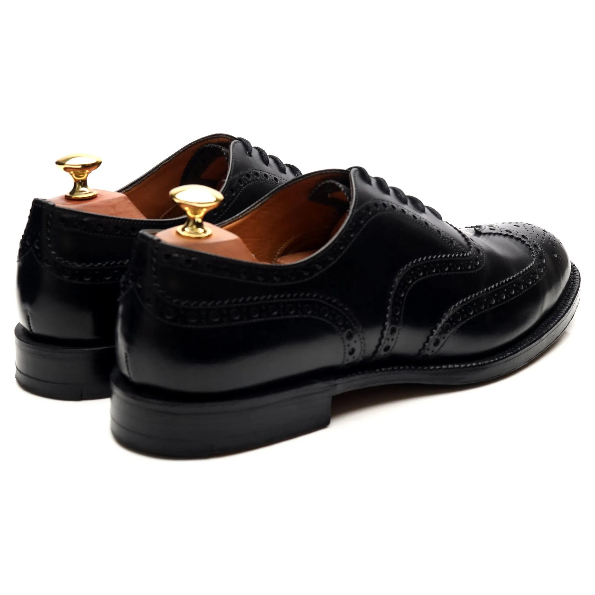 'Attleborough' Black Leather Oxford Brogues UK 9 F