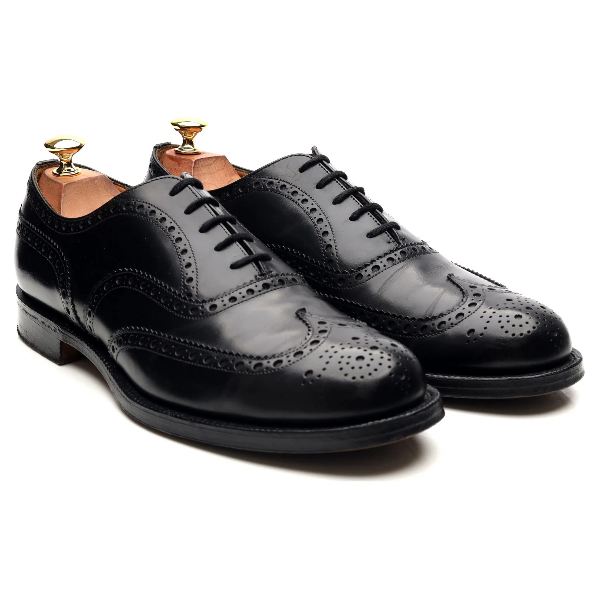 'Attleborough' Black Leather Oxford Brogues UK 9 F