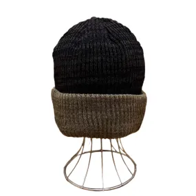 Avenel Rib Knit Beanie with Contrast Cuff Olive/Khaki