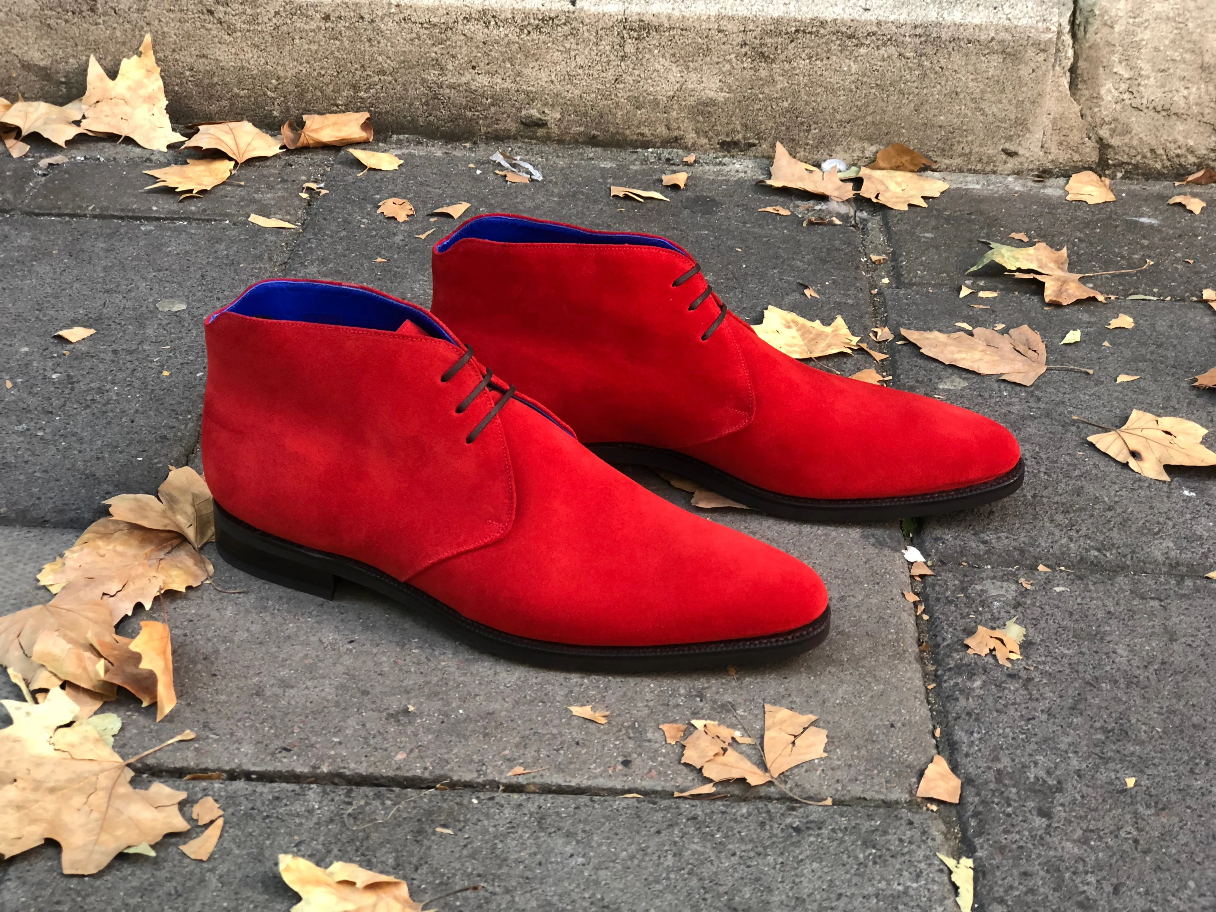 Ballard - MTO - Red Suede - JKF Last - City Rubber Sole