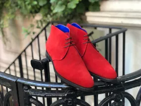 Ballard - MTO - Red Suede - JKF Last - City Rubber Sole