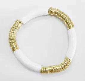 Bamboo w/ Gold Disc Bracelet - Final Sale