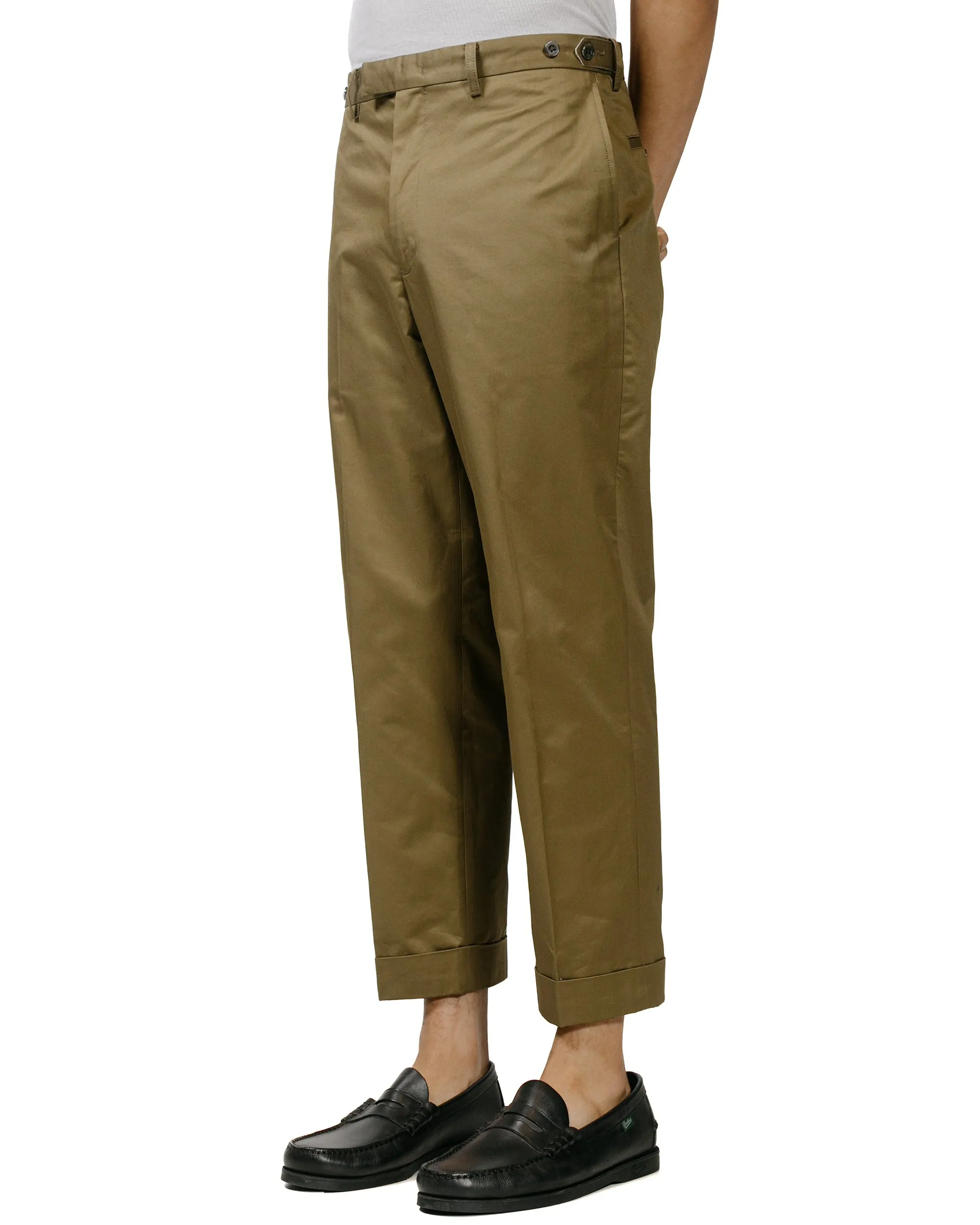 Beams Plus IVY Trousers Ankle-Cut 80/3 Twill Olive