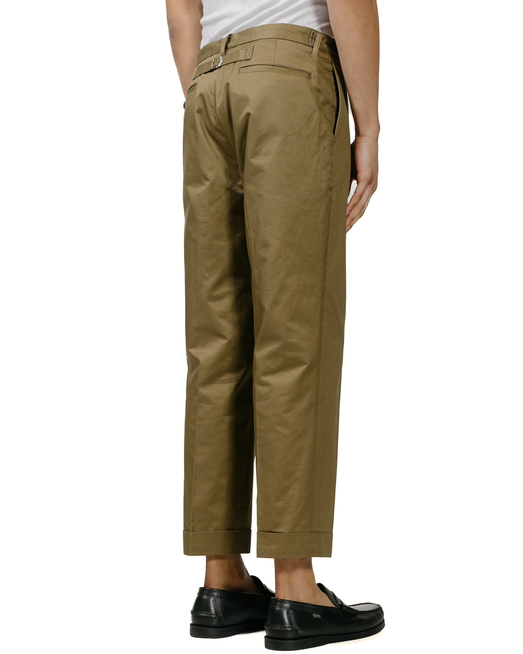 Beams Plus IVY Trousers Ankle-Cut 80/3 Twill Olive