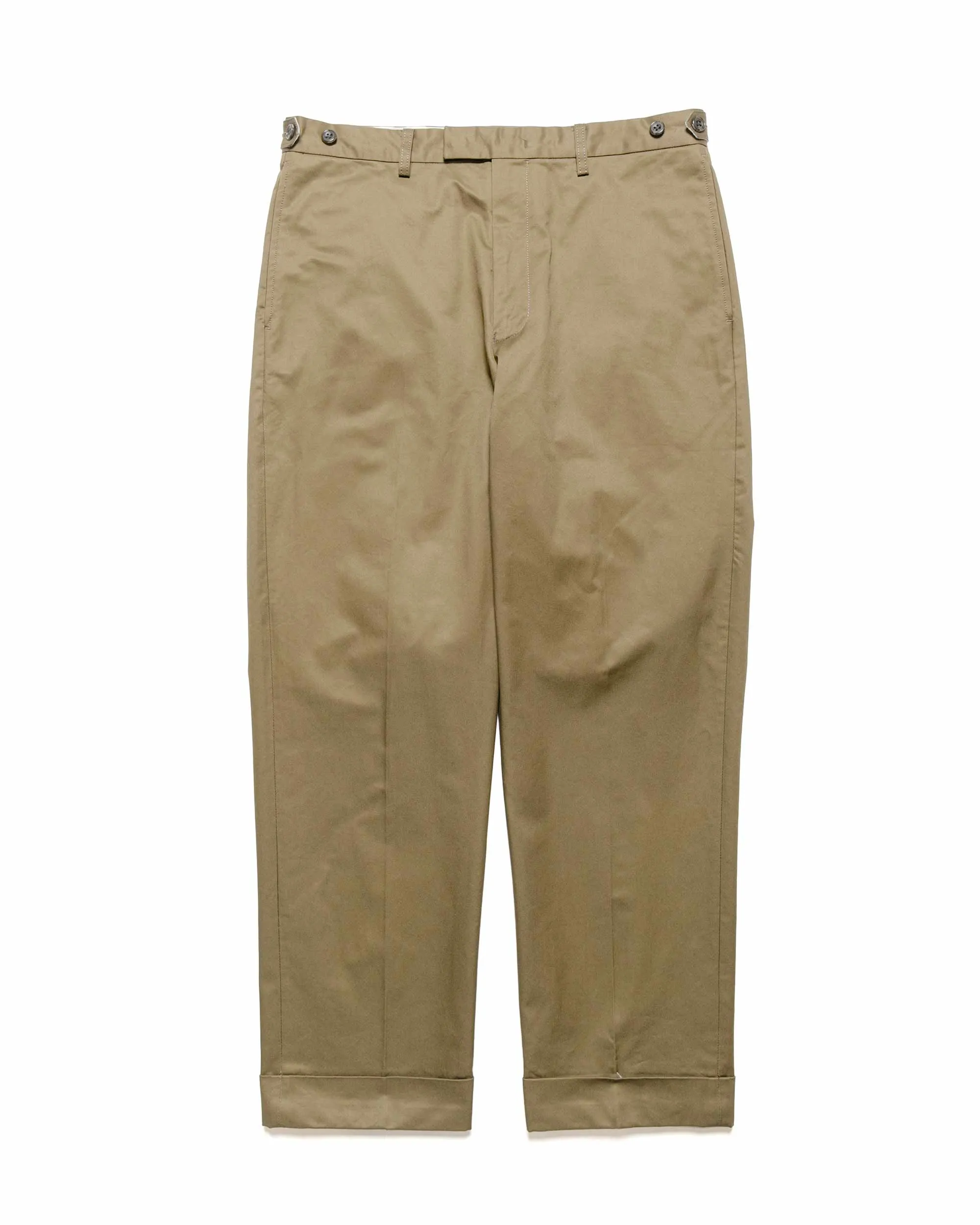 Beams Plus IVY Trousers Ankle-Cut 80/3 Twill Olive