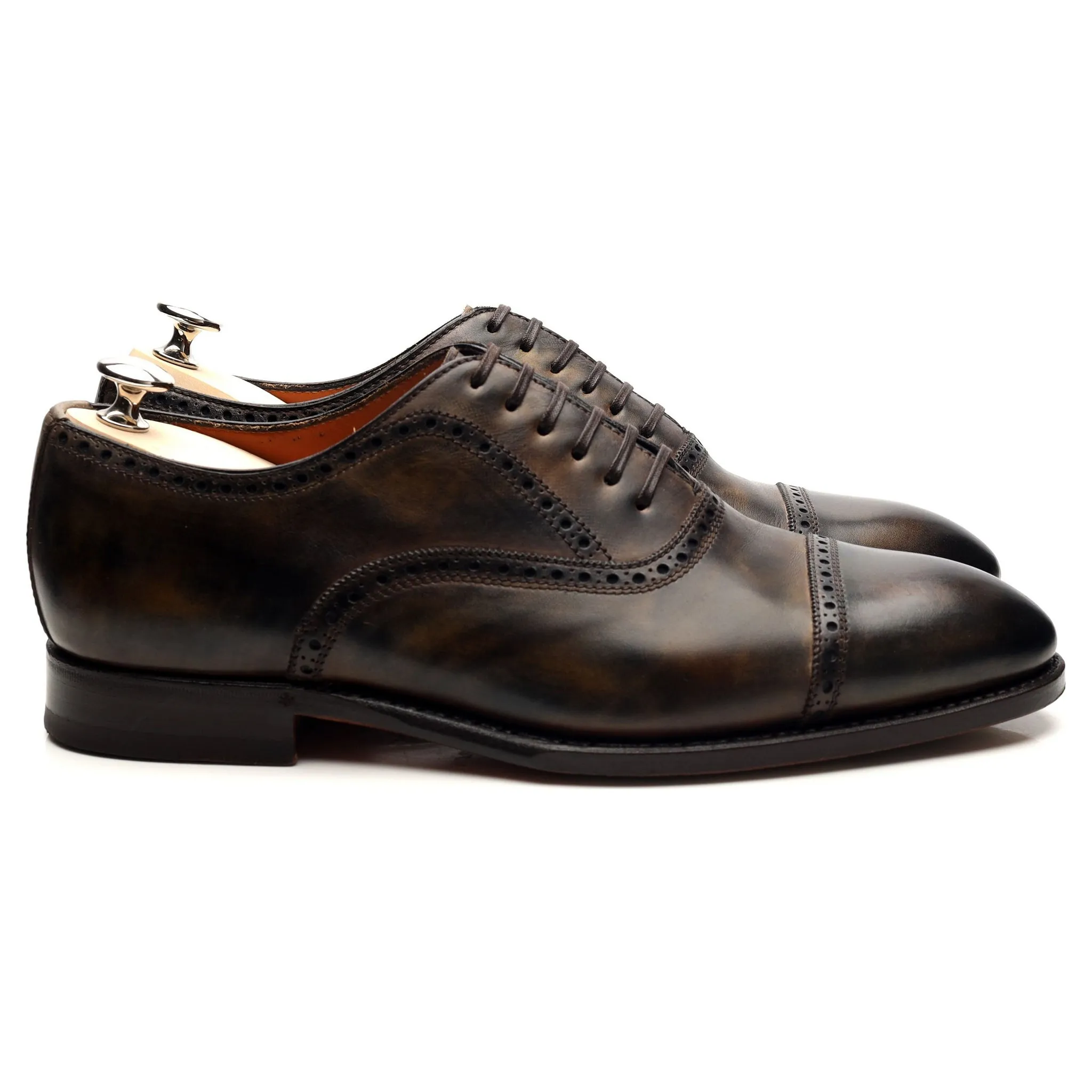 'Bellantonio' Dark Brown Museum Leather Oxford Brogues UK 9 EU 43