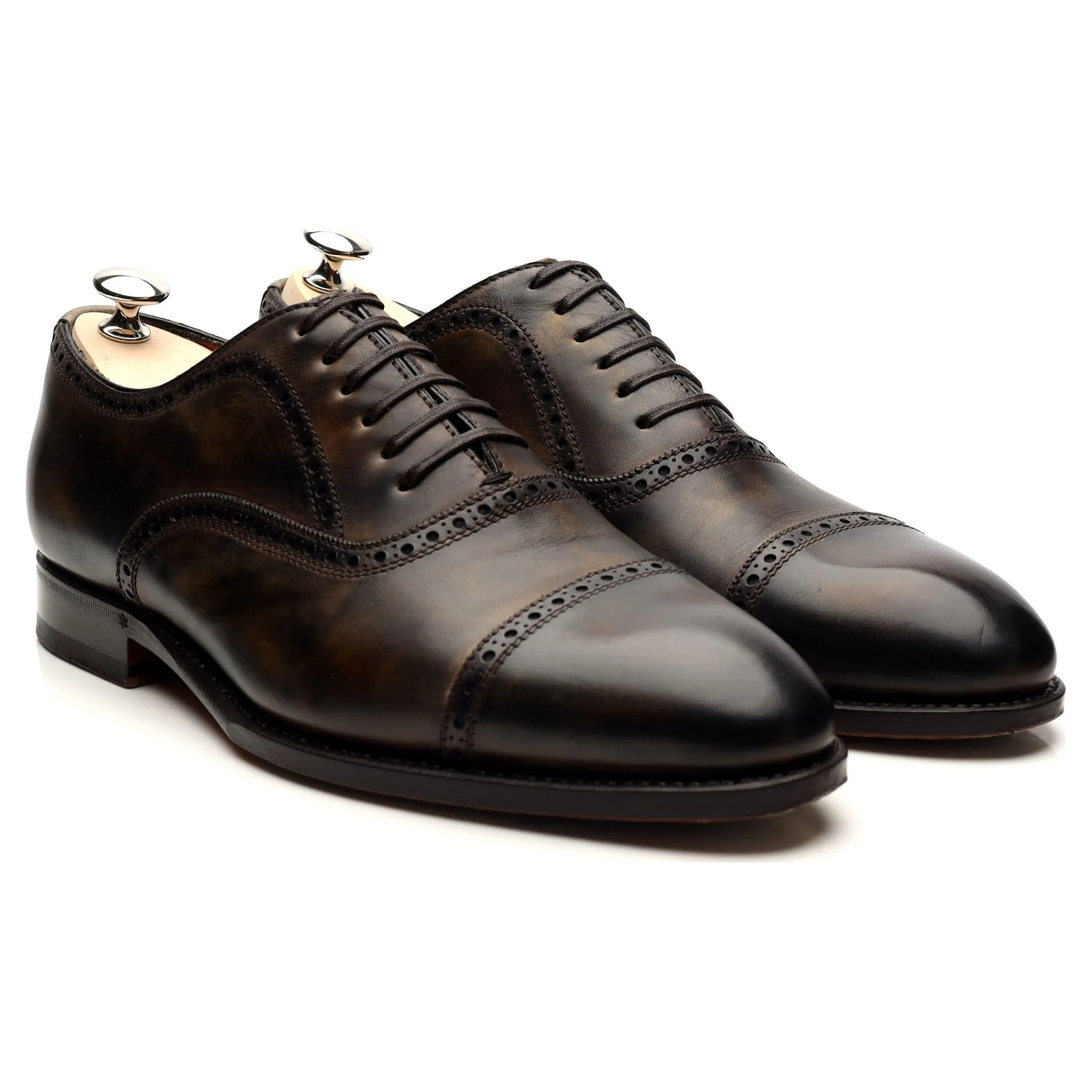 'Bellantonio' Dark Brown Museum Leather Oxford Brogues UK 9 EU 43