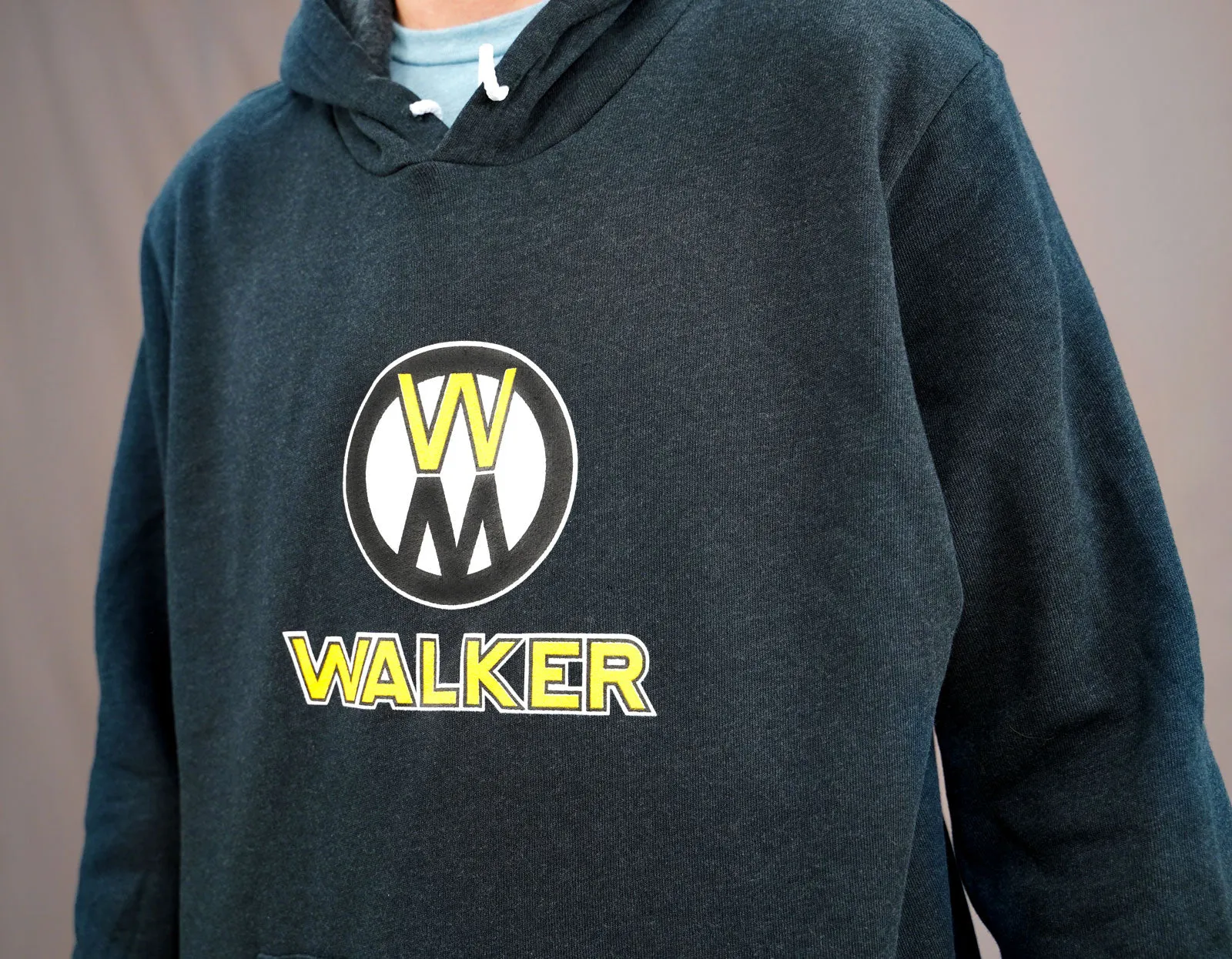 Black Stacked Logo Hoodie