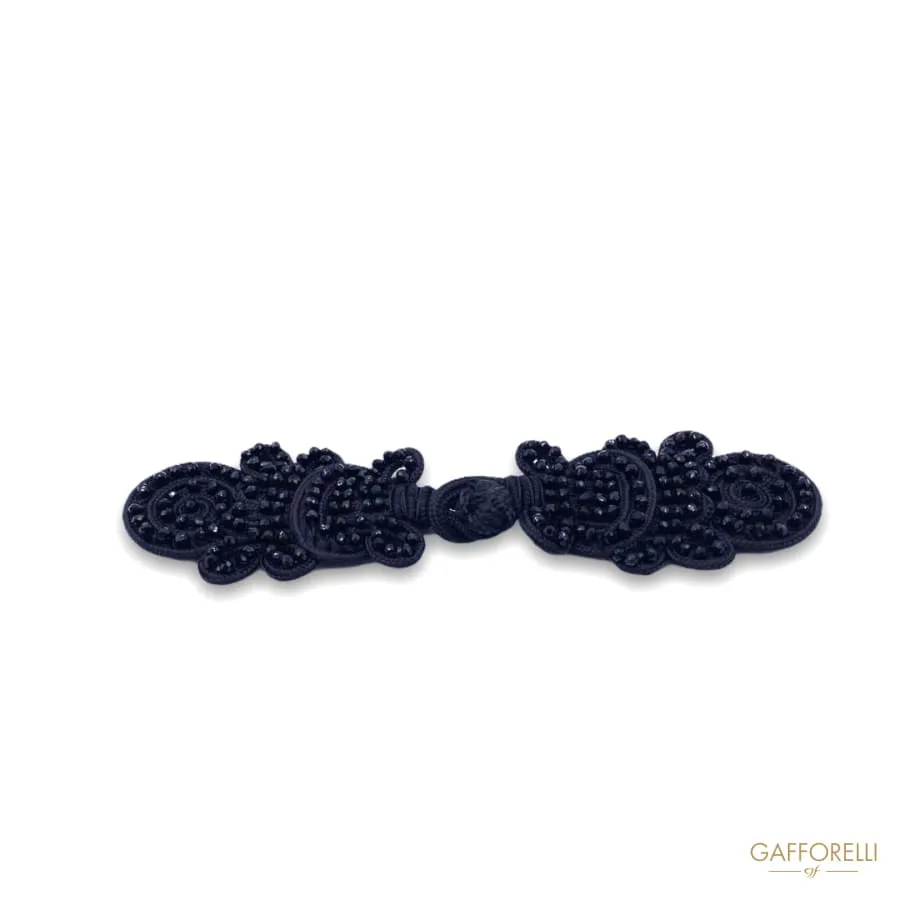 Black Toggles with Decorative Stones 1046 - Gafforelli Srl