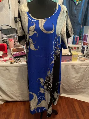 Blue Black and White Summer Dress