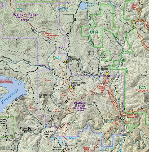 Boulder – Nederland Colorado Trails - Trails and Recreation Topo Map | Latitude 40°