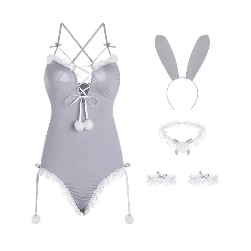 Bunny Crotchless Bodysuit Lace Ball Cosplay Costume