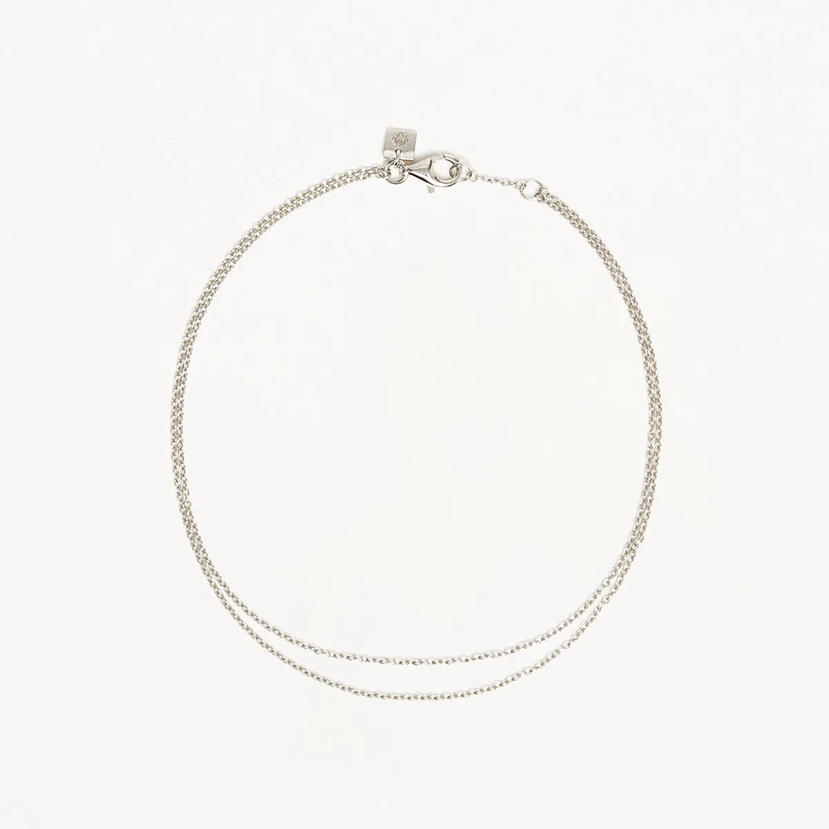 By Charlotte Purity Double Chain Anklet, Silver