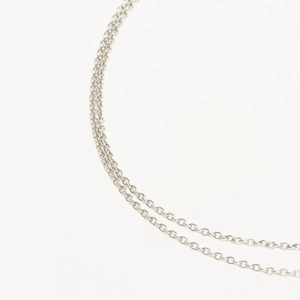 By Charlotte Purity Double Chain Anklet, Silver